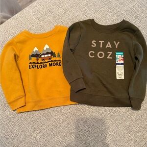 Garanimals Olive and Mustard Kids Sweatshirt Set